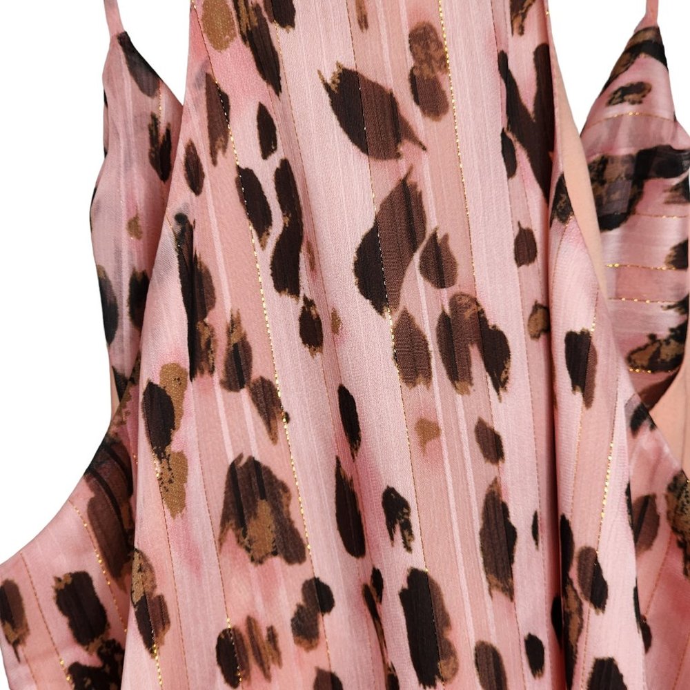Milly top sleeveless singlet pink animal print size 10 - Picture 9 of 16
